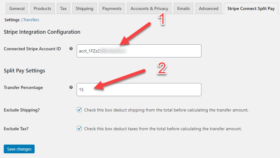 Screenshot of plugin configuration steps